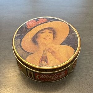 Vintage Coca Cola Flapper Girl Collectible Tin Coke Advertising Retro Americana